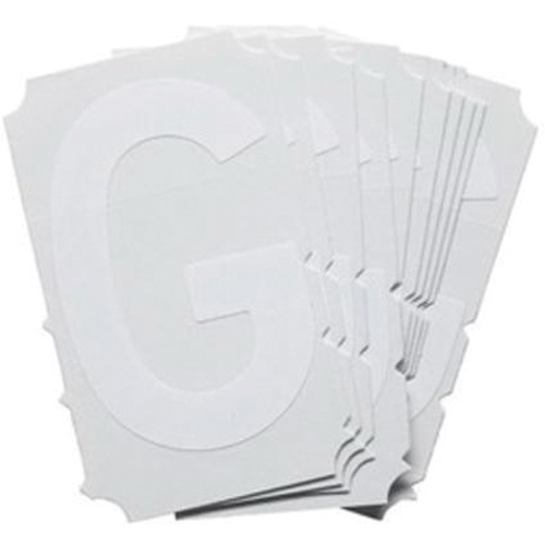 &eacute;tiquettes de lettres et chiffres gothiques individuels Quick-Align, G, 3" h, Blanc Rock Safety Industrial Ltd