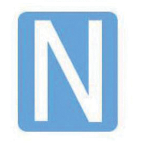&eacute;tiquettes de lettres & chiffres gothiques individuels Quick-Align, N, 3" h, Blanc Rock Safety Industrial Ltd