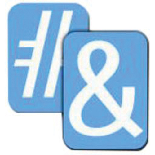 &eacute;tiquettes de lettres & chiffres gothiques individuels Quick-Align, Ponctuation assortie, 2" h, Blanc Rock Safety Industrial Ltd
