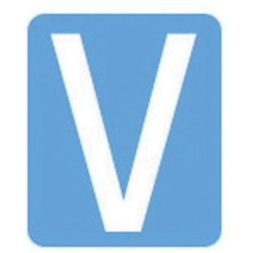 &eacute;tiquettes de lettres & chiffres gothiques individuels Quick-Align, V, 3" h, Blanc Rock Safety Industrial Ltd