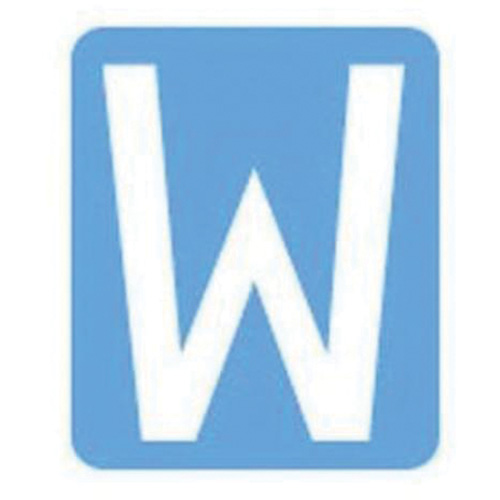 &eacute;tiquettes de lettres & chiffres gothiques individuels Quick-Align, W, 3" h, Blanc Rock Safety Industrial Ltd