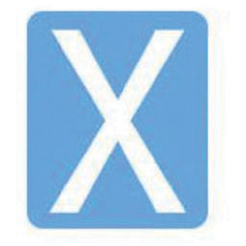 &eacute;tiquettes de lettres & chiffres gothiques individuels Quick-Align, X, 3" h, Blanc Rock Safety Industrial Ltd