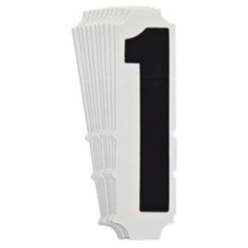 Quick-Align&reg; Individual Gothic Number and Letter Labels, 1, 4" H, Black Rock Safety Industrial Ltd