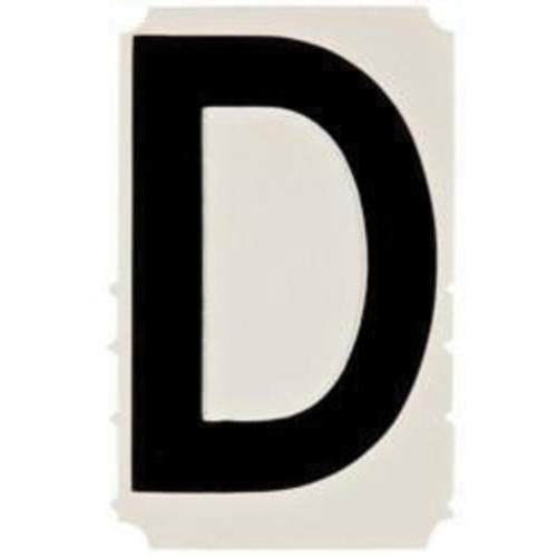 &eacute;tiquettes de lettres et chiffres gothiques individuels Quick-Align, D, 4" h, Noir Rock Safety Industrial Ltd