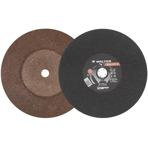 Railcut High-Speed Reinforced Cut-Off Wheels, 16" x 5/32", 1" Arbor, Type 1, Zirconia Alumina, 4700 RPM Rock Safety Industrial Ltd