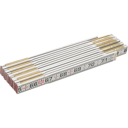 Red End&reg; Two Way&reg; Rule, 6' L, Wood, 1/16" Graduations Rock Safety Industrial Ltd