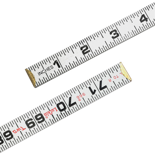 Red End&reg; Two Way&reg; Rule, 6' L, Wood, 1/16" Graduations Rock Safety Industrial Ltd