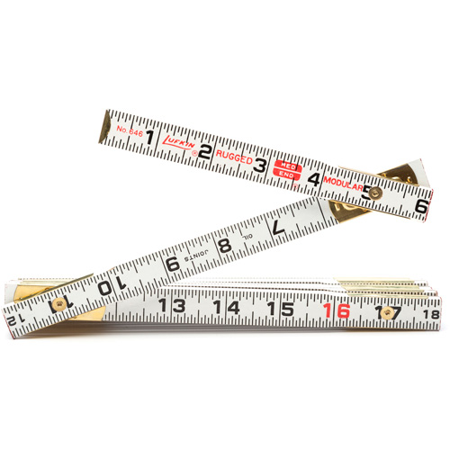 Red End&reg; Masonry Rule, 6' L, Wood, 1/16" Graduations Rock Safety Industrial Ltd