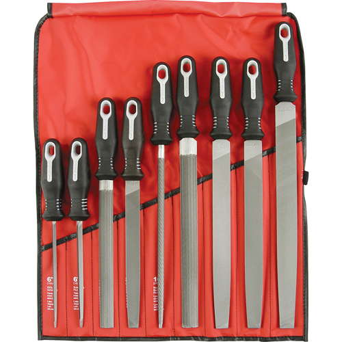 Jeux de 9 limes ergonomiques, 9 pi&egrave;ces Rock Safety Industrial Ltd