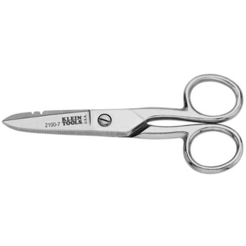 Nickel-Plated Electrician's Scissors, 5-1/4", Rings Handle Rock Safety Industrial Ltd