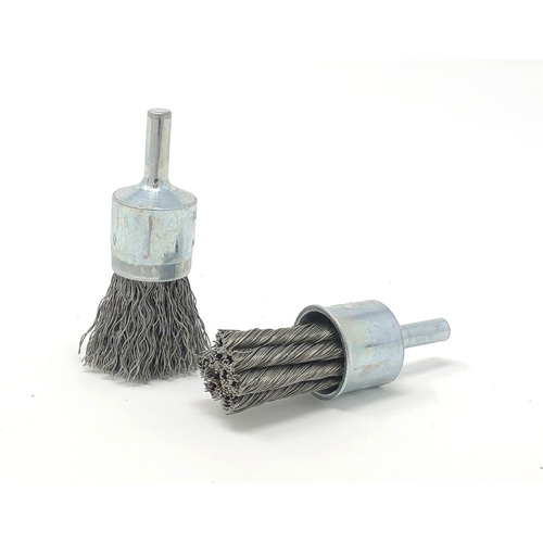 Crimped Wire End Brush, 3/4" Dia., 0.014" Wire Dia., 1/4" Shank Rock Safety Industrial Ltd