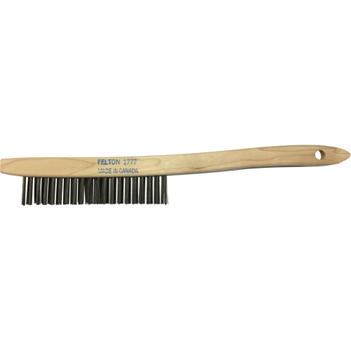 Brosses de nettoyage &agrave; manche recourb&eacute;, Laiton, 3 x 19 rangs de fils, Longueur 14" Rock Safety Industrial Ltd