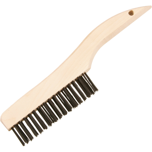 Brosses de nettoyage &agrave; manche en patin, Laiton, 4 x 16 rangs de fils, Longueur 10" Rock Safety Industrial Ltd