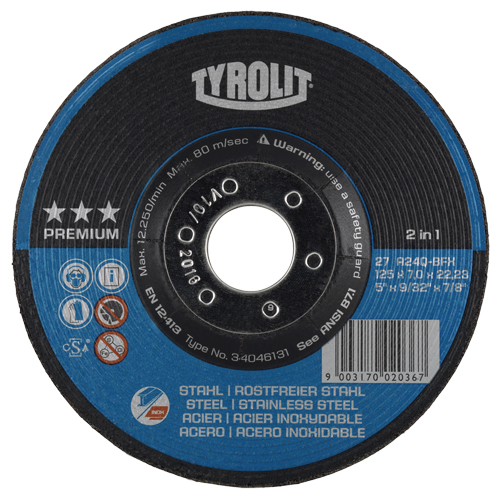 Grinding Wheel, 6" x 9/32", 7/8" Arbor, Type 27 Rock Safety Industrial Ltd
