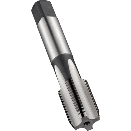 Tarauds pour tuyau &agrave; crochet moyen, 1/8"-28, 4 cannelures, 2,3" lo, Acier rapide Rock Safety Industrial Ltd