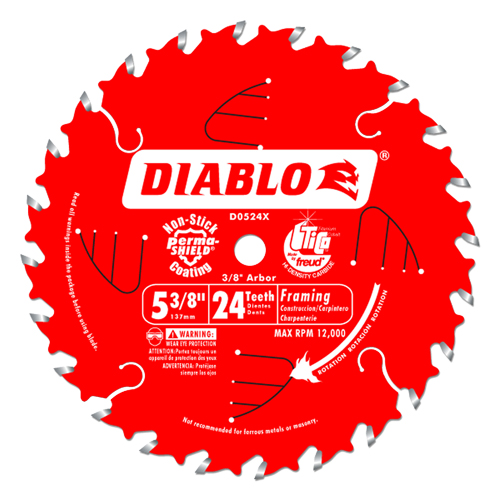 Lame de scie circulaire, 5-3/8", 24 dents, Pour Bois Rock Safety Industrial Ltd