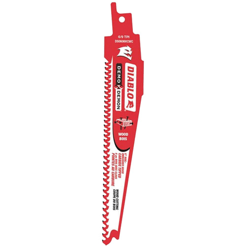 Lame de scie alternative, Carbure, 6 Dents par pouce, 6" lo x 1" la Rock Safety Industrial Ltd