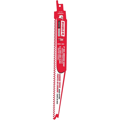 Lame de scie alternative, Carbure, 6 Dents par pouce, 9" lo x 1" la Rock Safety Industrial Ltd