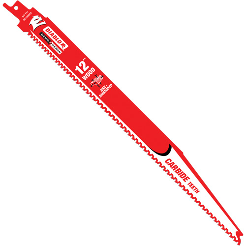Lame de scie alternative, Carbure, 6 Dents par pouce, 12" lo x 1" la Rock Safety Industrial Ltd