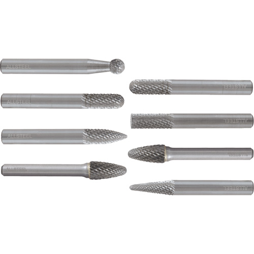 AllSteel Carbide Burr Set, 8 Pieces Rock Safety Industrial Ltd