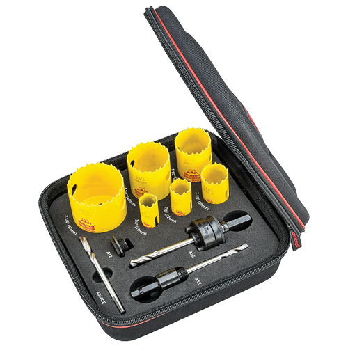 Plumber's Deep Cut Hole Saw Kit, 10 Pieces Rock Safety Industrial Ltd