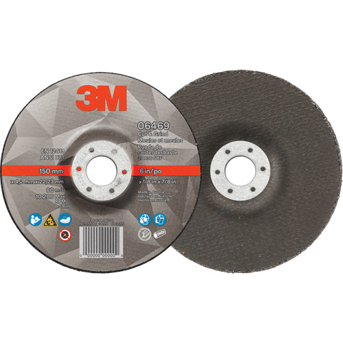 Cut & Grind Wheel, 6" x 1/8", 7/8" Arbor, Type 27, Ceramic Rock Safety Industrial Ltd