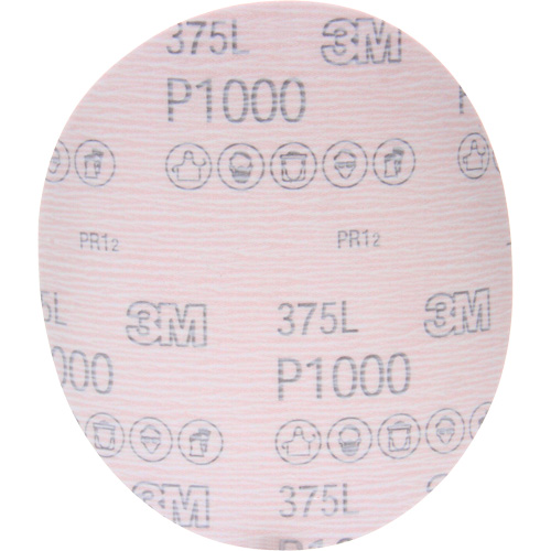 Hookit 375L Film Disc, 6" Dia., P1000 Grit, Aluminum Oxide Rock Safety Industrial Ltd