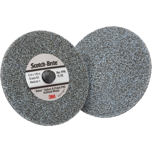 Roloc Deburr & Finish Pro TR Unitized Wheel, 3" x 1/8", Medium Grit, Ceramic Rock Safety Industrial Ltd