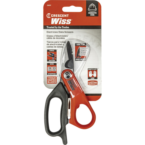 Electrician's Data Shears, 6", Rings Handle Rock Safety Industrial Ltd