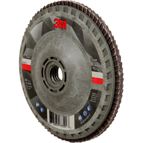 Disque &agrave; lamelles &agrave; changement rapide 769F, 4-1/2" x 5/8"-11, Type 27, Grain 120+, C&eacute;ramique Rock Safety Industrial Ltd