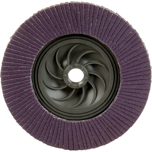 Disque &agrave; lamelles &agrave; changement rapide 769F, 5" x 5/8"-11, Type 27, Grain 120+, C&eacute;ramique Rock Safety Industrial Ltd