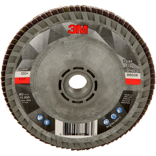 Disque &agrave; lamelles &agrave; changement rapide 769F, 4-1/2" x 5/8"-11, Type 29, Grain 120+, C&eacute;ramique Rock Safety Industrial Ltd