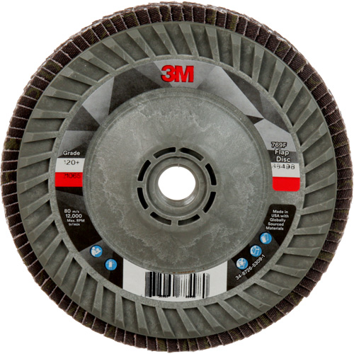 Disque &agrave; lamelles &agrave; changement rapide 769F, 5" x 5/8"-11, Type 29, Grain 120+, C&eacute;ramique Rock Safety Industrial Ltd