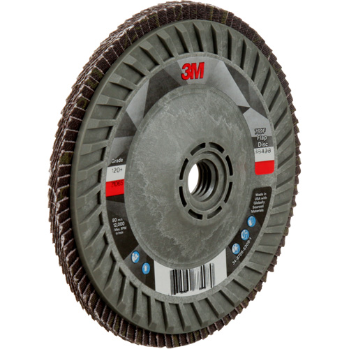 Disque &agrave; lamelles &agrave; changement rapide 769F, 5" x 5/8"-11, Type 29, Grain 120+, C&eacute;ramique Rock Safety Industrial Ltd