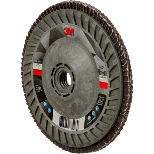 Disque &agrave; lamelles &agrave; changement rapide 769F, 5" x 5/8"-11, Type 29, Grain 120+, C&eacute;ramique Rock Safety Industrial Ltd