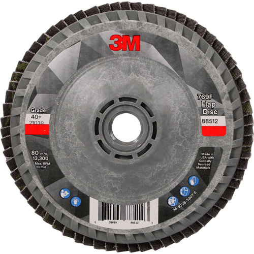Disque &agrave; lamelles &agrave; changement rapide 769F, 4-1/2" x 5/8"-11, Type 27, Grain 40+, C&eacute;ramique Rock Safety Industrial Ltd