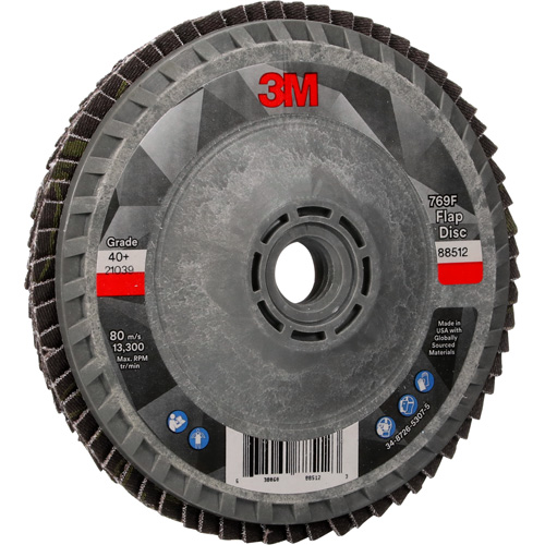Disque &agrave; lamelles &agrave; changement rapide 769F, 4-1/2" x 5/8"-11, Type 27, Grain 40+, C&eacute;ramique Rock Safety Industrial Ltd