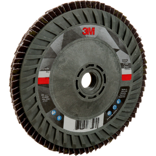 Disque &agrave; lamelles &agrave; changement rapide 769F, 5" x 5/8"-11, Type 27, Grain 40+, C&eacute;ramique Rock Safety Industrial Ltd