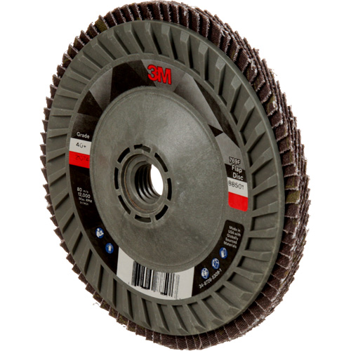 Disque &agrave; lamelles &agrave; changement rapide 769F, 5" x 5/8"-11, Type 29, Grain 40+, C&eacute;ramique Rock Safety Industrial Ltd