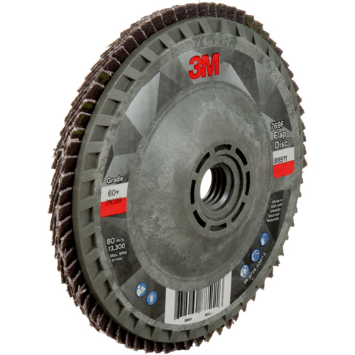 Disque &agrave; lamelles &agrave; changement rapide 769F, 4-1/2" x 5/8"-11, Type 27, Grain 60+, C&eacute;ramique Rock Safety Industrial Ltd