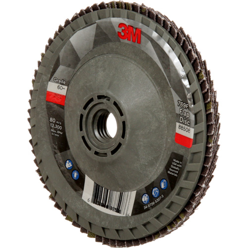 Disque &agrave; lamelles &agrave; changement rapide 769F, 4-1/2" x 5/8"-11, Type 29, Grain 60+, C&eacute;ramique Rock Safety Industrial Ltd