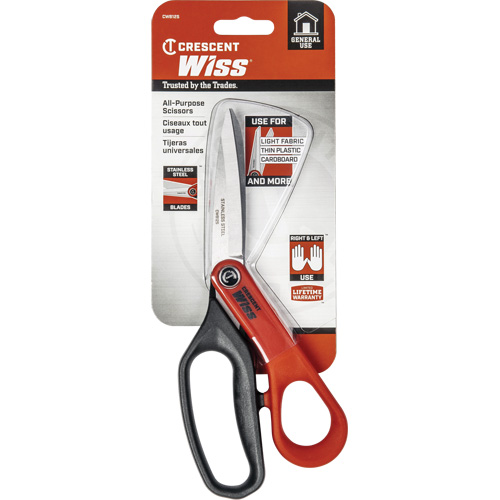 Stainless Steel All Purpose Tradesman Shears, 8-1/2", Rings Handle Rock Safety Industrial Ltd