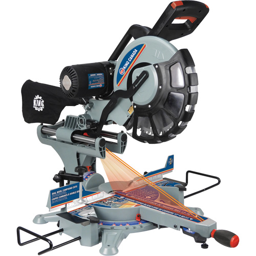 Dual Bevel Sliding Compound Mitre Saw, 12", 15 A Rock Safety Industrial Ltd