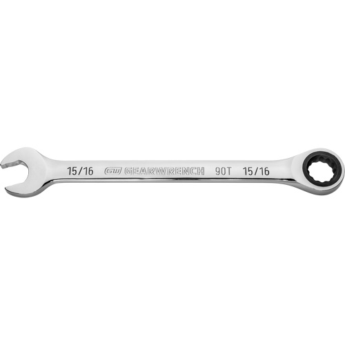 Cl&eacute; mixte &agrave; cliquet 90 dents, 12 pans, 15/16", Fini Chrome Rock Safety Industrial Ltd