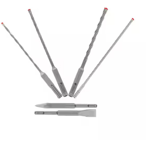Jeu de forets et burins pour marteau &agrave; t&ecirc;te enti&egrave;rement au carbure &agrave; 4 couteaux SDS-Plus Rebar Demon, 6 morceaux, Carbure Rock Safety Industrial Ltd