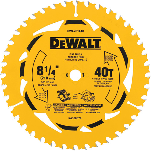 Cross Cutting Circular Saw Blade, 8-1/4", 40 Teeth, Wood Use Rock Safety Industrial Ltd