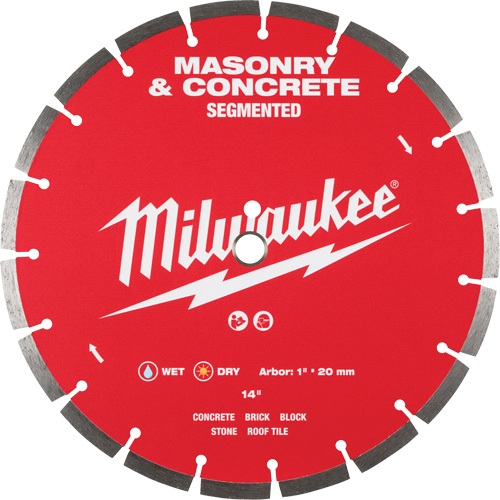 Segmented Masonry & Concrete Diamond Blade, 14", Stone/Concrete/Brick/Tile Use Rock Safety Industrial Ltd