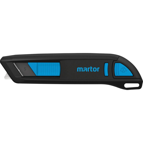 Couteau r&eacute;tractable SECUNORM 300 avec lame &agrave; pointe courb&eacute;e no 65232, 5 mm Rock Safety Industrial Ltd