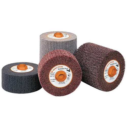 Blendex Surface Conditioning Drum, 4-1/2" Dia. x 2" W, 5/8"-11 Arbor, Coarse Grit Rock Safety Industrial Ltd