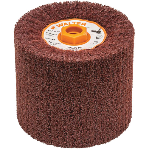 Blendex Surface Conditioning Drum, 4-1/2" Dia. x 4" W, 5/8"-11 Arbor, Medium Grit Rock Safety Industrial Ltd